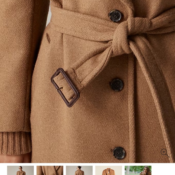 J. Crew Wrap Trench Coat in Italian Double-Faced Wool Blend - Picture 3 of 11